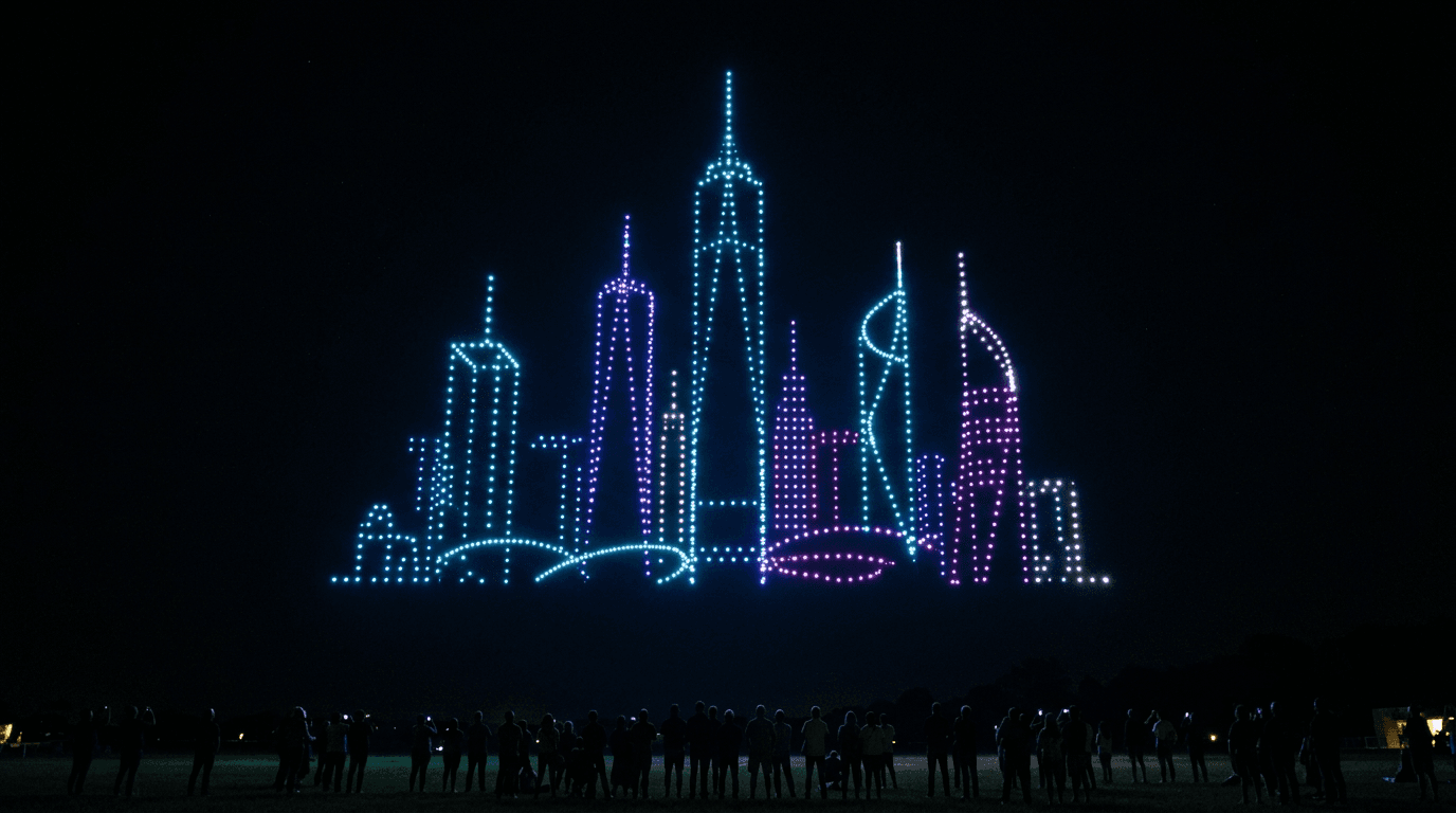 The future of event entertainment is drone light shows.