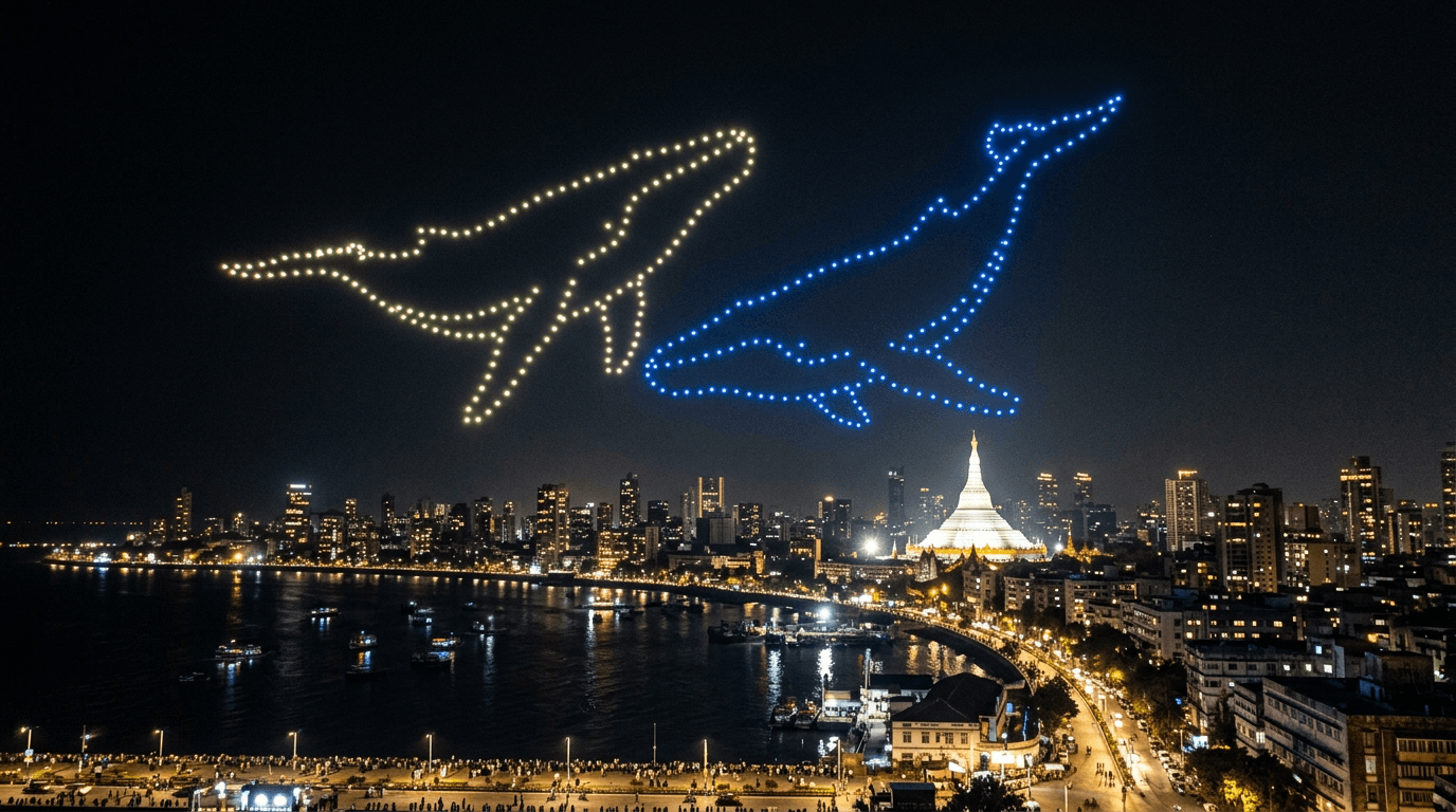 The sky is becoming the biggest digital screen.