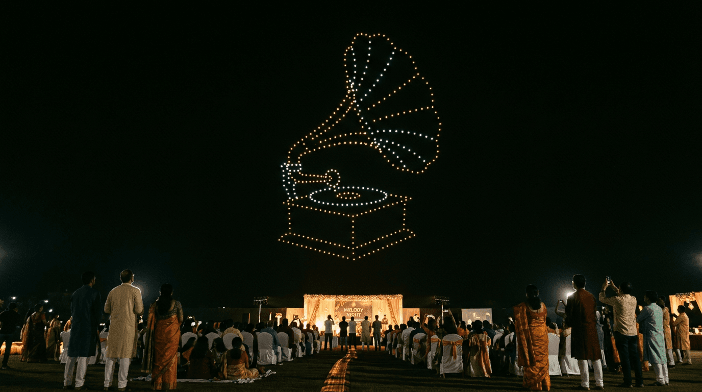 What happens behind the scenes of a drone show?