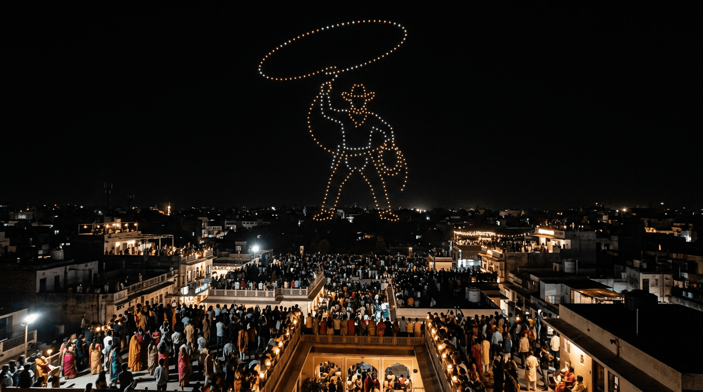 Technology meets storytelling in the sky.