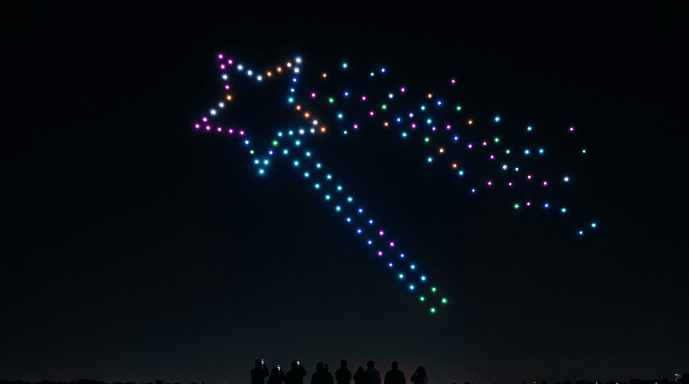 How 150 drones can transform an event.